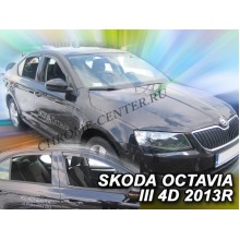 Дефлекторы боковых окон Skoda Octavia A7 Liftback (2013-/FL 2017-)