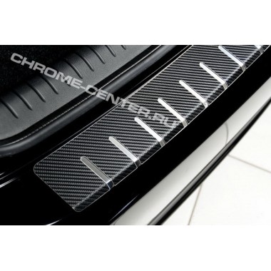 Накладка на задний бампер (carbon) Honda CR-V (2012-) бренд – Alu-Frost (Польша) главное фото