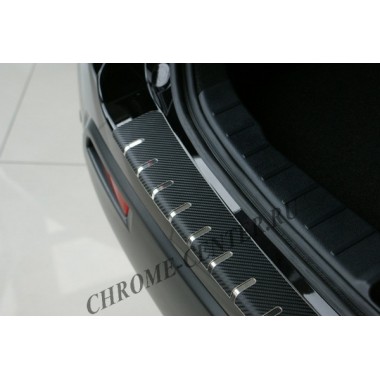 Накладка на задний бампер (carbon) VW Touran II (2010-) бренд – Alu-Frost (Польша) главное фото