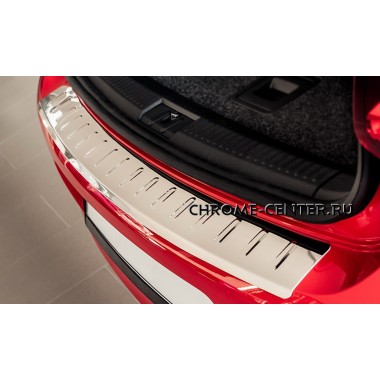 Накладка на задний бампер с загибом Ford Focus III HB/Sedan (2011-) бренд – Croni главное фото