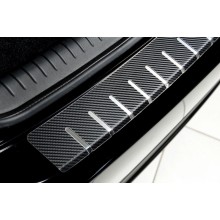 Накладка на задний бампер (carbon) Mitsubishi Outlander III (2012-2015)