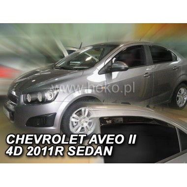 Дефлекторы боковых окон Heko для Chevrolet Aveo II (T300) 4D (2011-) бренд – Team HEKO главное фото