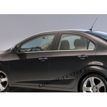 Наружняя окантовка стекол (нерж.сталь) Chevrolet Aveo Sedan (2012-)