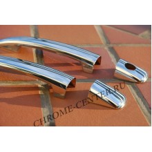 Накладки на дверные ручки (нерж.сталь) Citroen C4 (2005-2010)