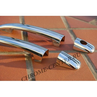 Накладки на дверные ручки (нерж.сталь) Citroen C4 (2005-2010) бренд – Omtec (Omsaline) главное фото