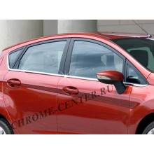 Наружняя окантовка стекол (нерж.сталь) Ford Fiesta MK7 (2009-)