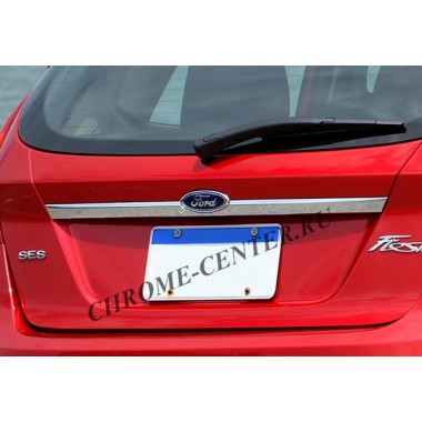 Накладка над номером на крышку багажника (нерж.сталь) Ford Fiesta MK7 (2009-) бренд – Omtec (Omsaline) главное фото