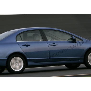 Молдинги на стекла дверей Honda Civic (2006-2011) бренд – Omtec (Omsaline) главное фото