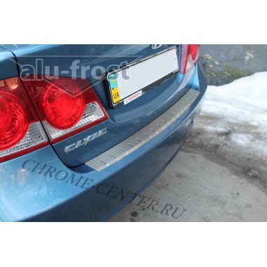 Накладка на задний бампер Honda Civic 4D (2006-2011) бренд – Alu-Frost (Польша) главное фото