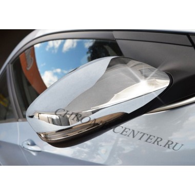 Накладки на зеркала (нерж.сталь) Hyundai Solaris (2011-) бренд – Omtec (Omsaline) главное фото