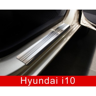 Накладки на пороги (перед) HYUNDAI i10 (2007-2013) бренд – Avisa главное фото