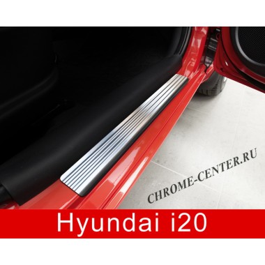 Накладки на пороги (перед) HYUNDAI i20 (2009-2014) бренд – Avisa главное фото