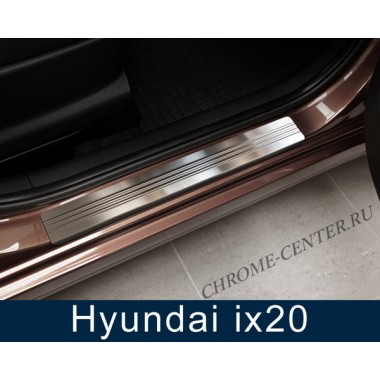 Накладки на пороги (2 шт) HYUNDAI ix20 (2010-) бренд – Avisa главное фото