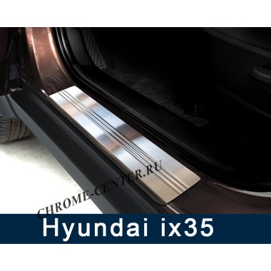 Накладки на пороги Hyundai ix35 (2010-) бренд – Avisa главное фото