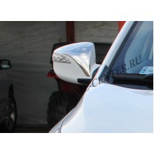 Накладки на зеркала (нерж.сталь) Hyundai ix35 2010-