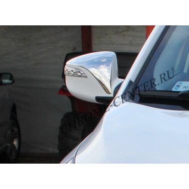 Накладки на зеркала (нерж.сталь) Hyundai ix35 2010- бренд – Omtec (Omsaline) главное фото