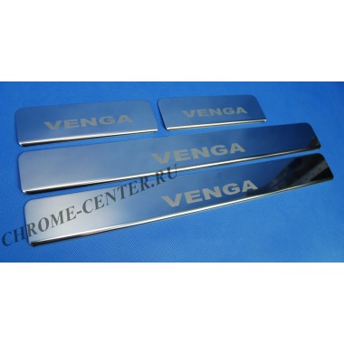 Накладки на пороги Kia Venga (2009-) бренд – Croni главное фото