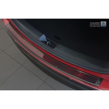 Накладка на задний бампер (карбон) Mazda CX-5 (2012-2017) бренд – Avisa главное фото