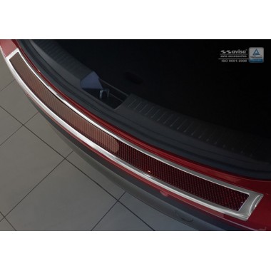 Накладка на задний бампер (карбон) Mazda CX-5 (2012-2017) бренд – Avisa главное фото