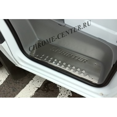 Накладки на пороги (нерж.сталь) Mercedes Sprinter W906 (2007-) бренд – Omtec (Omsaline) главное фото
