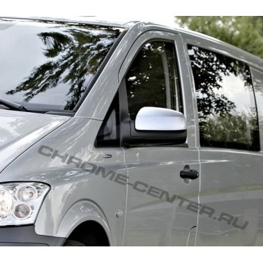 Накладки на зеркала (нерж.сталь) Mercedes Vito FL W639 (2010-) бренд – Omtec (Omsaline) главное фото