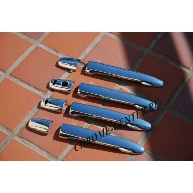 Накладки на дверные ручки, с отверстиями (нерж. сталь) Mitsubishi Lancer X (2008-) бренд – Omtec (Omsaline) главное фото