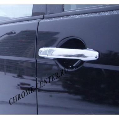 Накладки на дверные ручки, без датчиков (нерж. сталь) Mitsubishi Lancer X (2008-) бренд – Omtec (Omsaline) главное фото