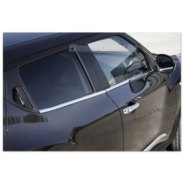 Молдинги на стекла дверей Nissan Juke (2010-) бренд – Omtec (Omsaline) главное фото