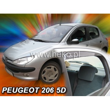 Дефлекторы боковых окон Team Heko для Peugeot 206 (1998-) бренд – Team HEKO главное фото