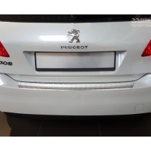 Накладка на задний бампер (матовая) Peugeot II 308 FL (2017-)