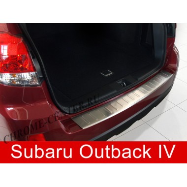 Накладка на задний бампер Subaru Outback (2009-) бренд – Avisa главное фото