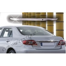 Накладка над номером на крышку багажника (нерж.сталь) Toyota Corolla (2010-)