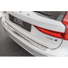 Накладка на задний бампер (серебристая матовая) Volvo V90 (2016-)