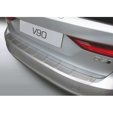 Накладка на задний бампер (серебристый пластик) Volvo V90 (2016-) бренд – RGM главное фото