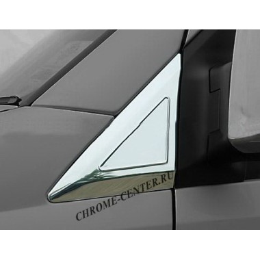 Накладка треугольник (нерж.сталь, 2 шт) VW CRAFTER / SPRINTER (2007-) бренд – Omtec (Omsaline) главное фото