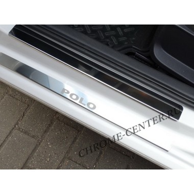 Накладки на пороги (8 шт/комп, полированные) VW POLO (2009-/2015- ) бренд – Croni главное фото