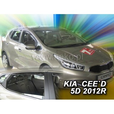 Дефлекторы боковых окон Team Heko для Kia Ceed II 5D (2012-2018) бренд – Team HEKO главное фото